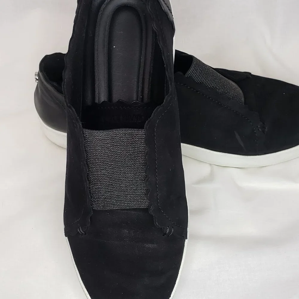 Black Leather Cole Haan size 8 slip on sneaker